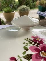 Saladier légumier plat ovale faïence de Gien 