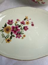 Saladier légumier plat ovale faïence de Gien 