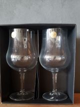 2 grands verres Cristal d'Arques Boîte origine