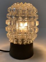 ANCIENNE APPLIQUE MURALE VERRE MOULÉ VINTAGE