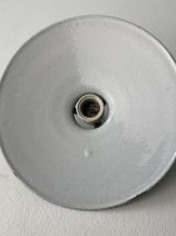 ANCIENNE SUSPENSION INDUSTRIELLE EMAILLEE VERTE 31 cm 