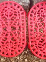 duo de dessous de plat  en fonte , vintage