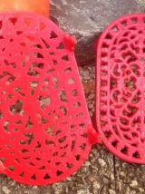 duo de dessous de plat  en fonte , vintage