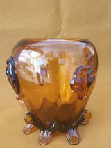 Vase ambré vintage