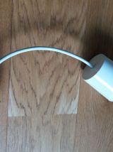 Suspension tulipe verre bleuté 