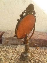 Miroir psyché enmetal doré , vintage