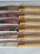 6 couteaux Laguiole + bloc