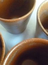 6 Gobelets grès Digoin , vintage