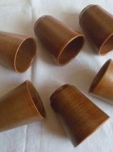 6 Gobelets grès Digoin , vintage