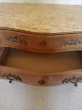 Commode et chevets style Louis XV en bois de rose