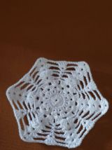 Napperons crochet blanc lot