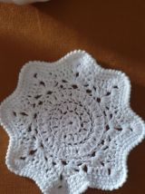 Napperons crochet blanc lot