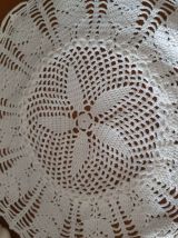 Napperons crochet blanc lot