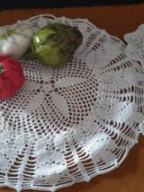 Napperons crochet blanc lot