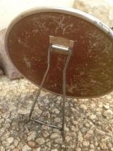 Miroir de barbier rond , vintage