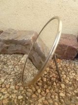 Miroir de barbier rond , vintage
