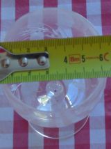 SIX VERRES A PIED "Cristal d'Arques"