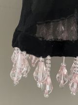 Robe de soirée vintage Betsey Johnson noir/rose