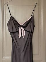 Robe de soirée vintage Betsey Johnson noir/rose
