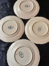 4 assiettes plates  Longchamp Terre de fer  