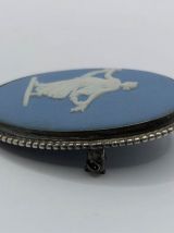 Wedgwood Jasperware - Broche - Argent poinçonné - Bleu pâle