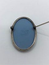 Wedgwood Jasperware - Broche - Argent poinçonné - Bleu pâle