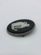 Wedgwood Jasperware - Broche - Argent poinçonné  Noir Basalt