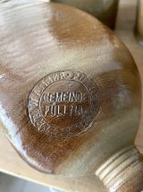 Ancienne Bouteille Allemande en Terre Cuite Vernissée Pullna