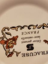 6 assiettes creuses Syracuse Sarreguemines Décor Fleurs