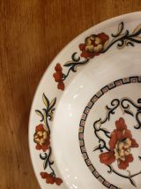 6 assiettes creuses Syracuse Sarreguemines Décor Fleurs