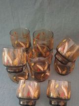 Verres fumes décor de blé