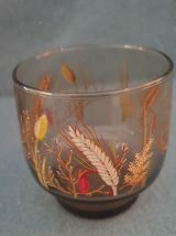 Verres fumes décor de blé