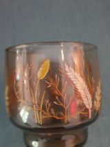 Verres fumes décor de blé