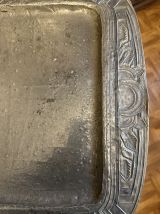 Grand plateau vintage Métal et régule 60/45 cm