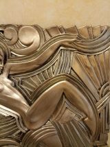 Grand Bas-relief Art déco danseuse "Folies bergère" d'après 