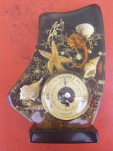 Baromètre avec inclusion en résine vintage