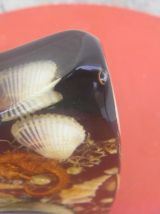 Baromètre avec inclusion en résine vintage