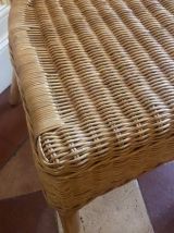 Paire de chaises rotin et osier
