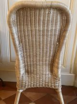 Paire de chaises rotin et osier