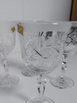 6 verres à vin cristal polonais