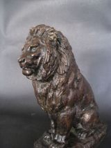 Lion assis des Tuileries. Barye.Bronze 19e