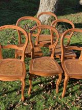 6 chaises cannées Louis Philippe