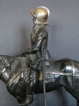 Cuirassier à cheval.Bronze 19e Siècle