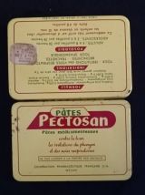 Ancienne boîte en tôle Pectosan Pates Médicamenteuses Toux