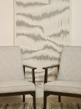 Paire de fauteuils Henryk lis 300-190 années 1970 tissu chin