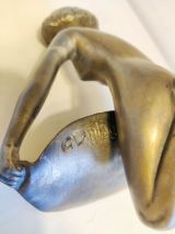 statuette art déco en bronze
