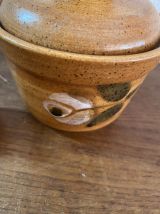 Sucrier en grès fleuri St Amand .