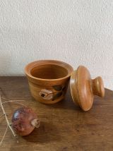 Sucrier en grès fleuri St Amand .