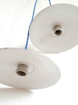 Paire de suspensions industrielles en tôle émaillée