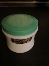 Joli pot vide Lancôme vintage verre opaque